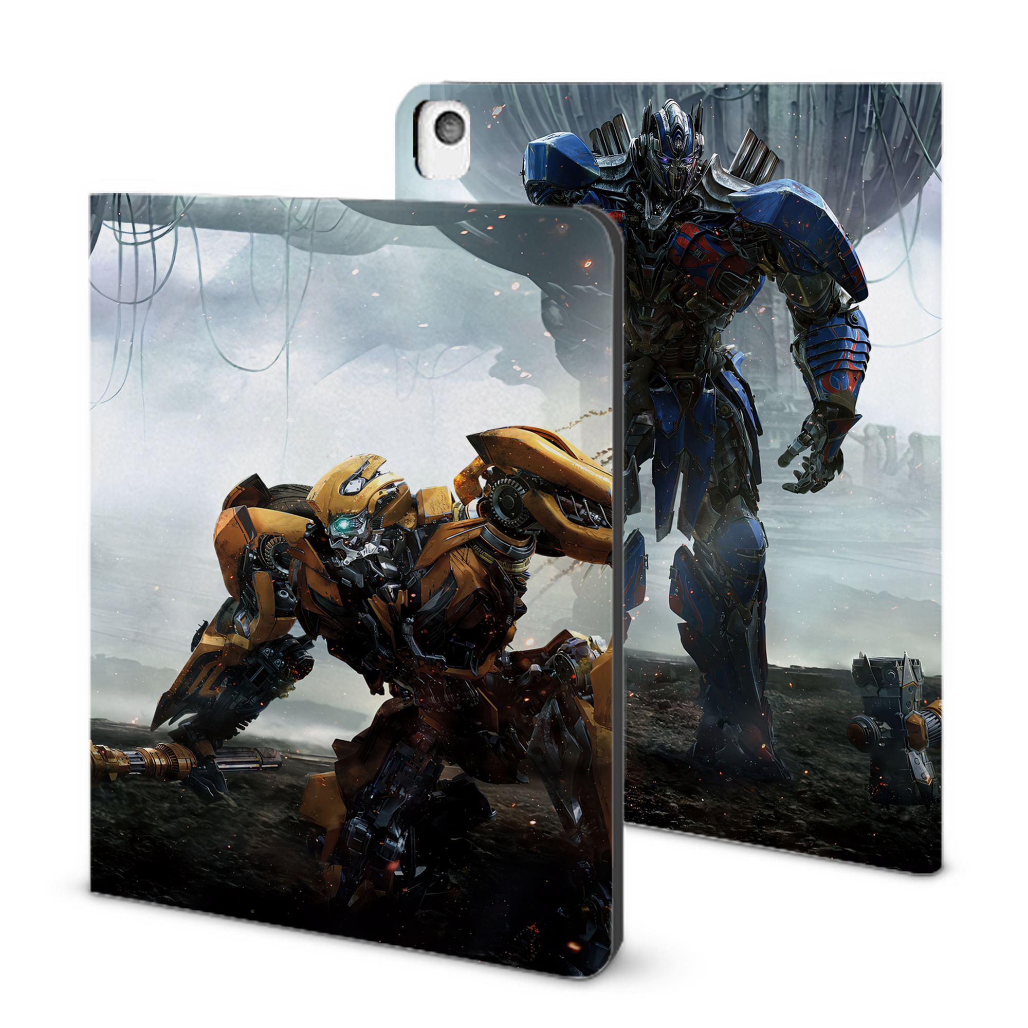 （画像用） Transformers トランスフォーマー IPadケース ペンホルダー付き ブックスタイルデザイン